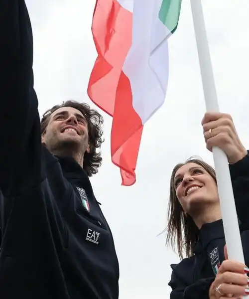 Olimpiadi: le foto della sfilata degli Azzurri, tra i più scatenati