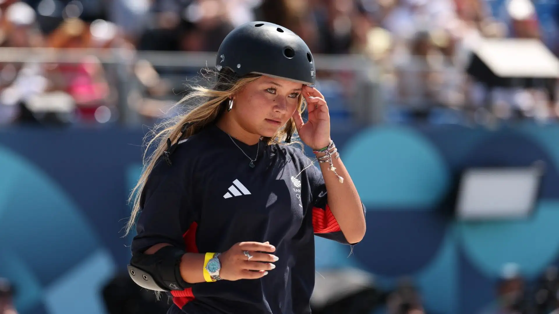 Poco prima delle Olimpiadi Sky Brown ha avuto un brutto infortunio alla spalla
