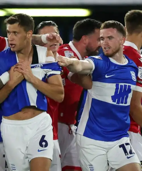 Tutti contro tutti: le foto della maxi rissa in campo