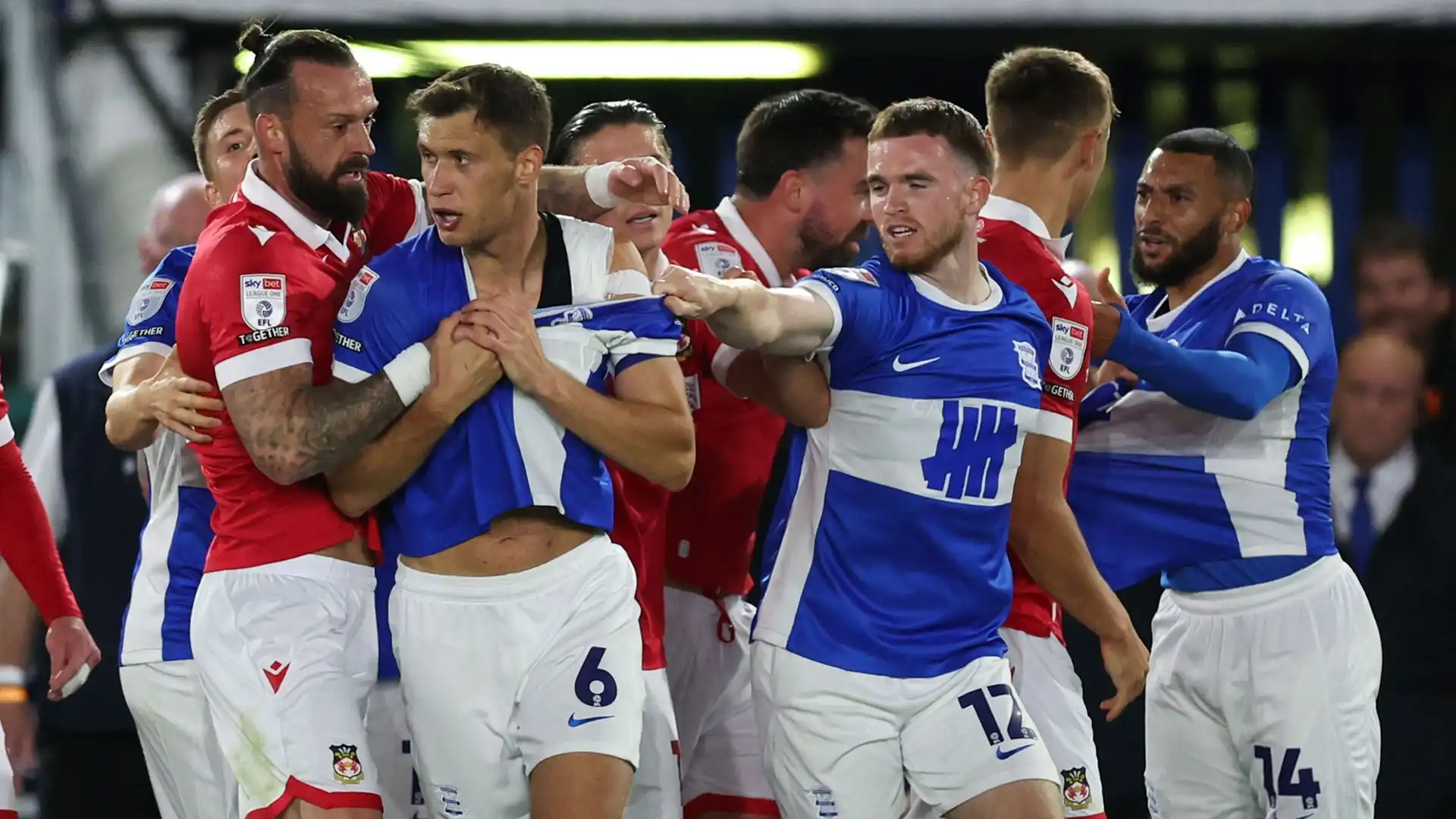 Tutti contro tutti: le foto della maxi rissa in campo
