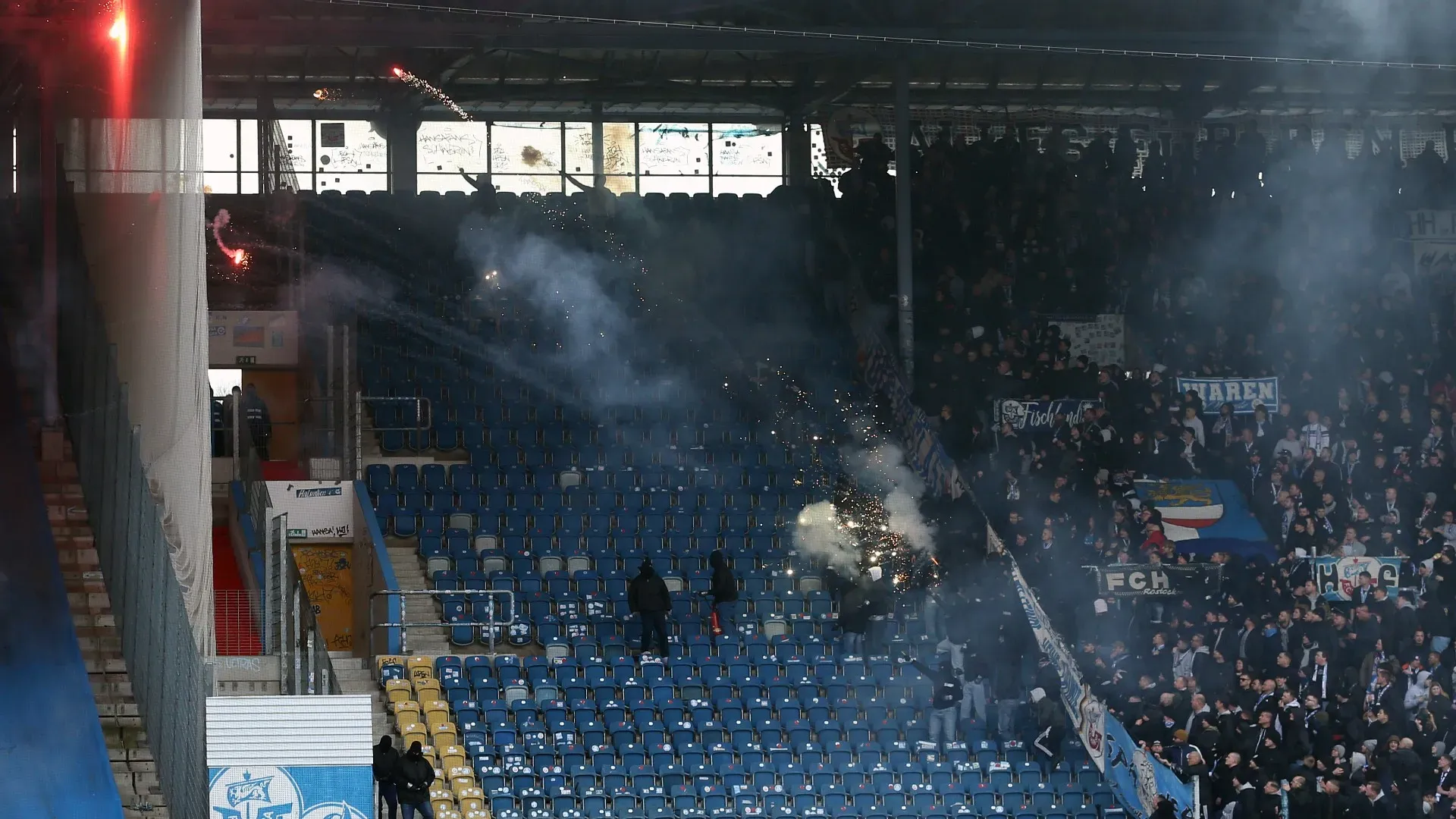 Sono stati momenti di grande tensione all'Ostseestadion
