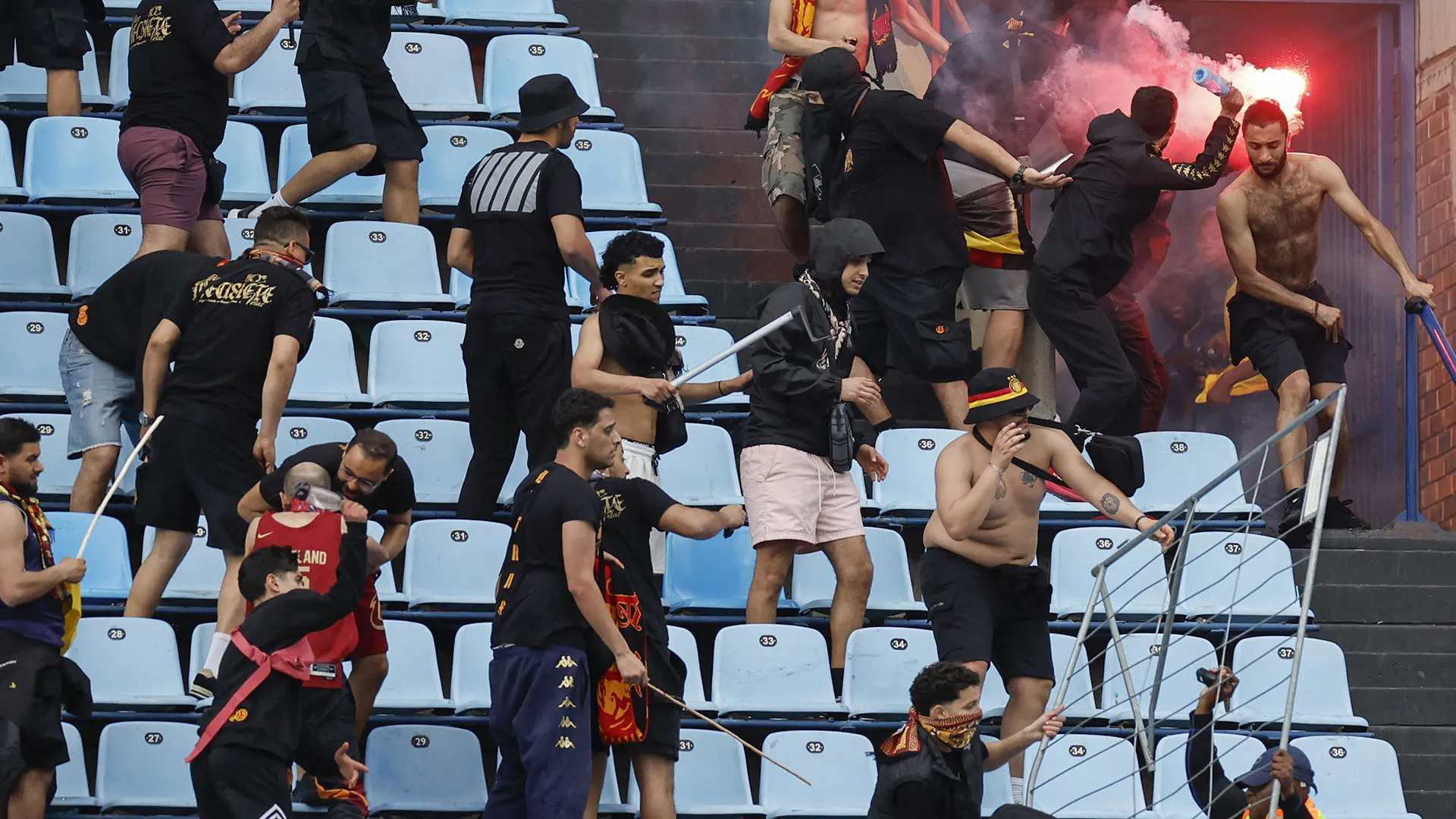 La situazione è degenerata alla fine della partita