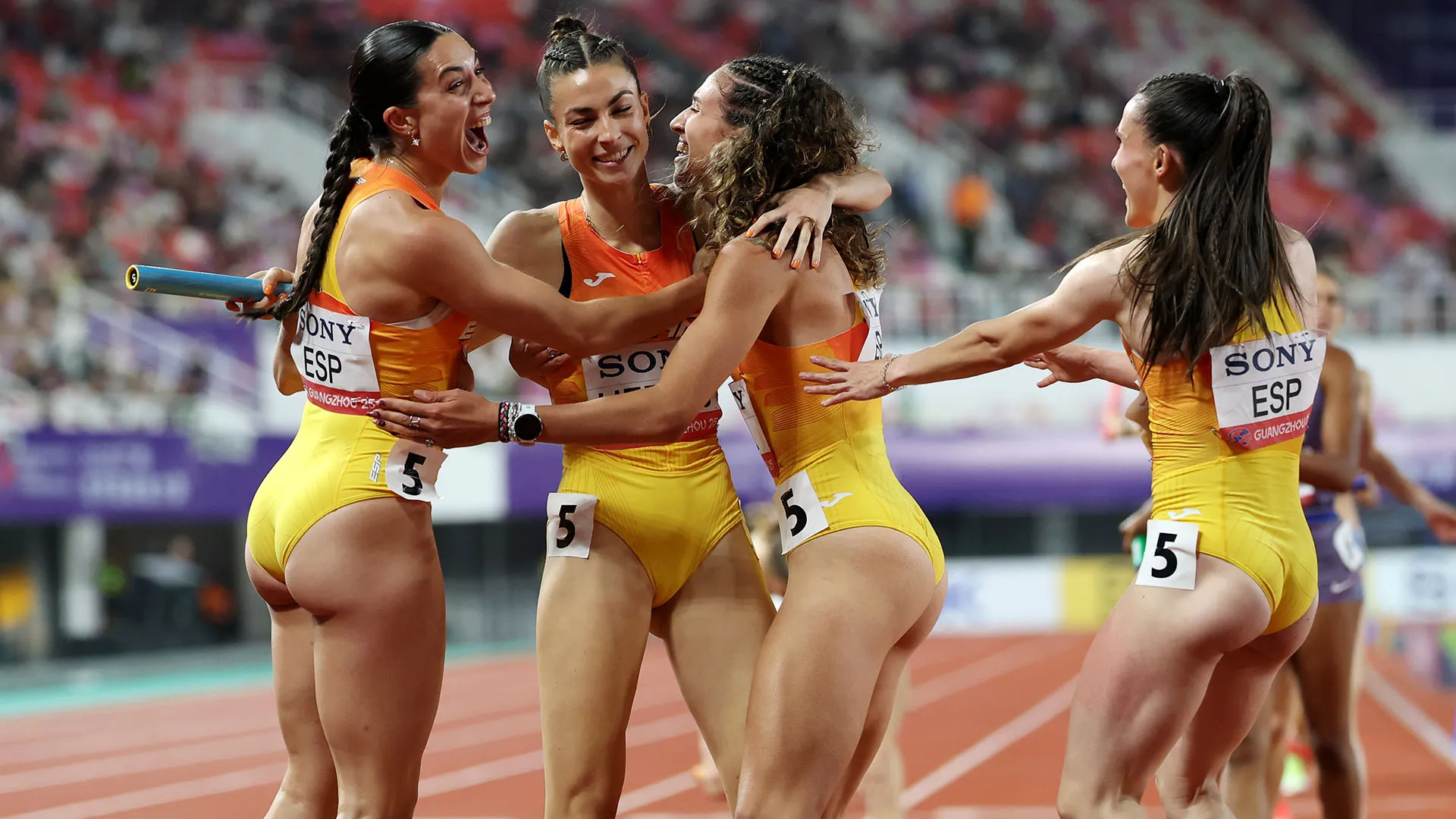Successo memorabile per la Spagna nella finale della 4x400 femminile ai campionati del mondo di Guangzhou