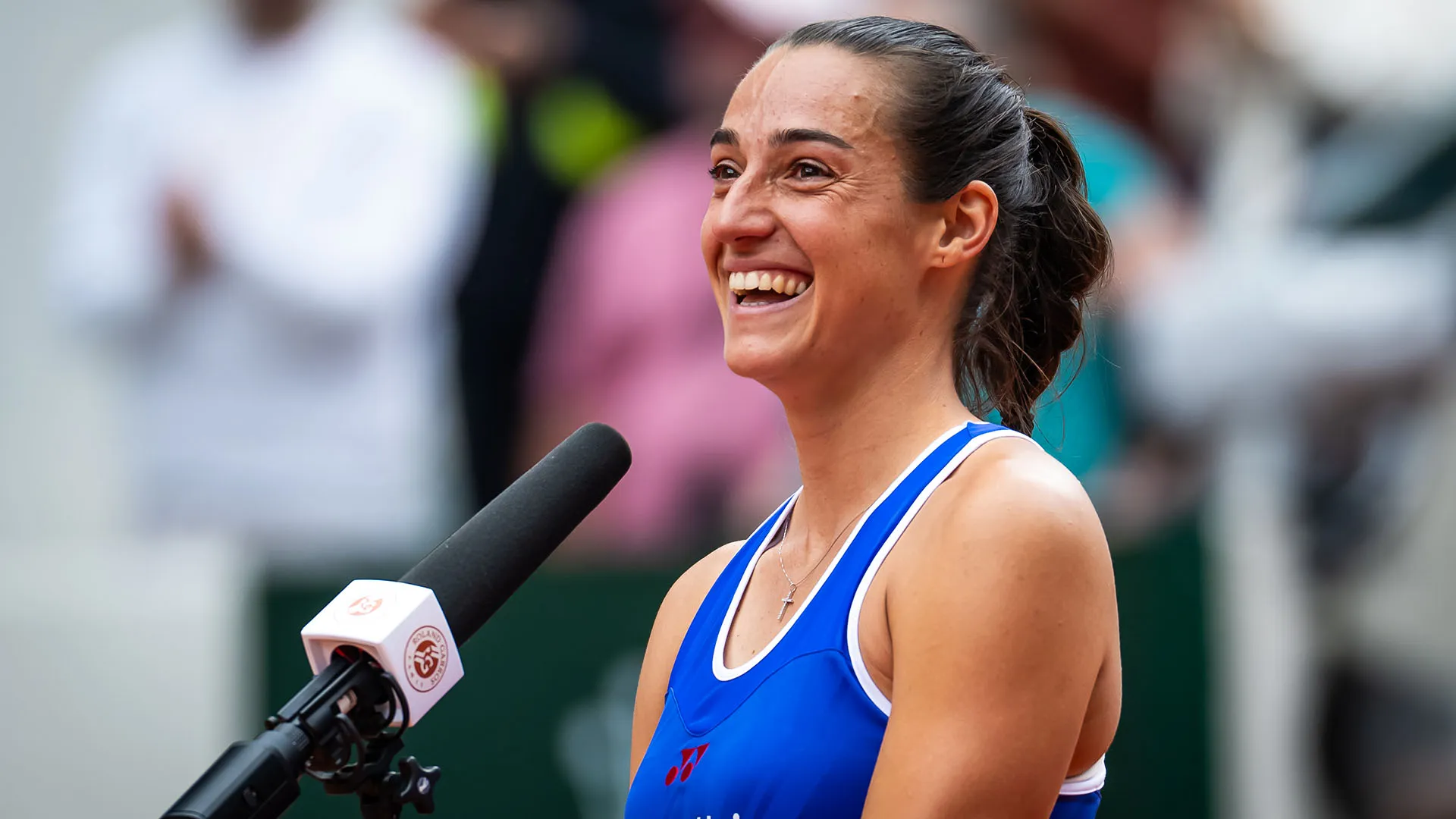 Caroline Garcia si è commossa e non è riuscita a trattenere le lacrime