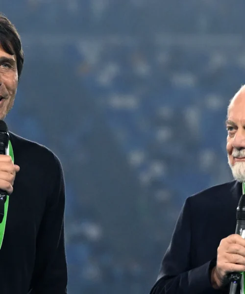 Aurelio De Laurentiis su Antonio Conte il giorno dopo il trionfo: “State sereni”