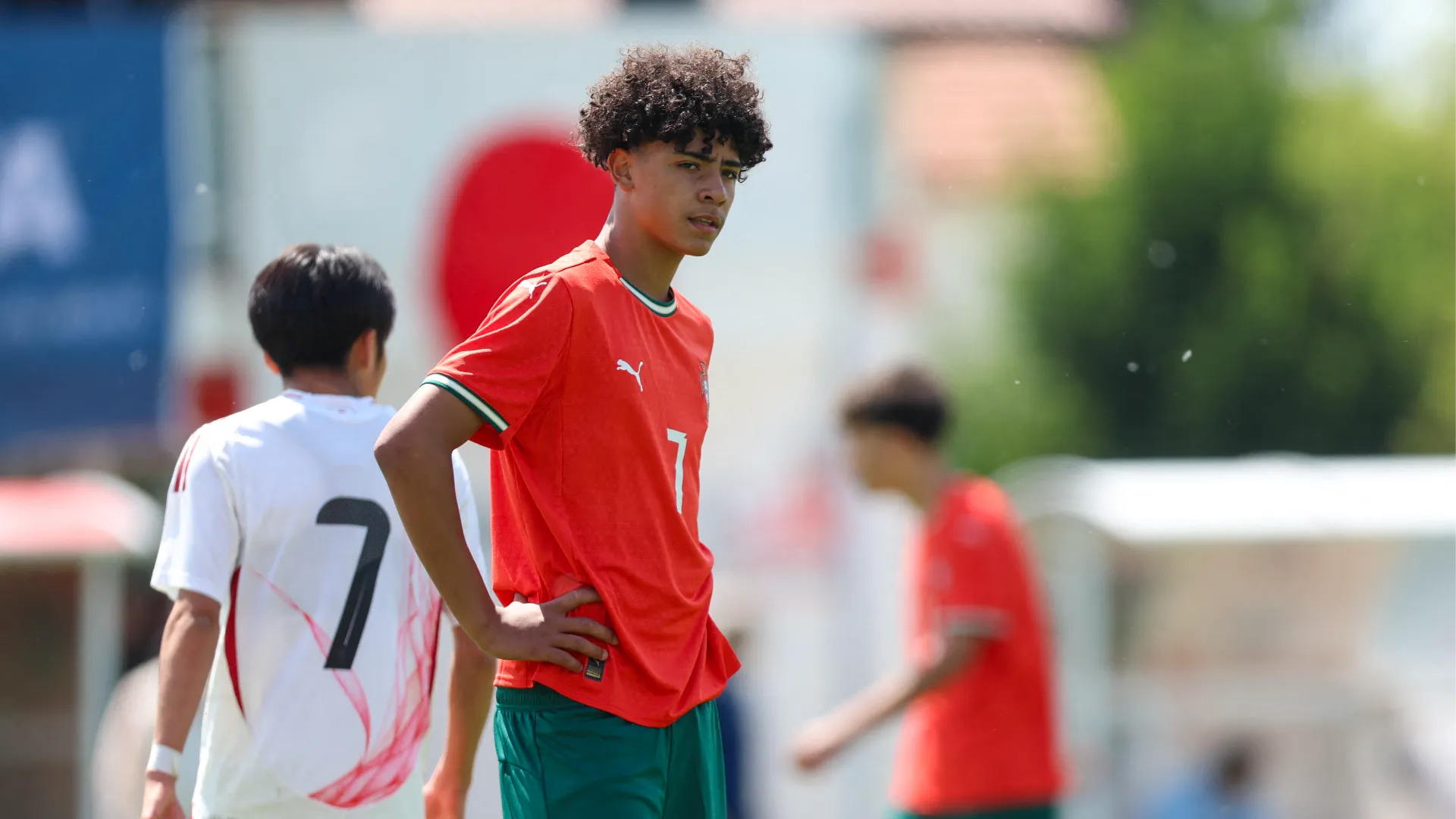 Il primogenito dell'attaccante portoghese ha indossato la maglia numero 7, la stessa del papà
