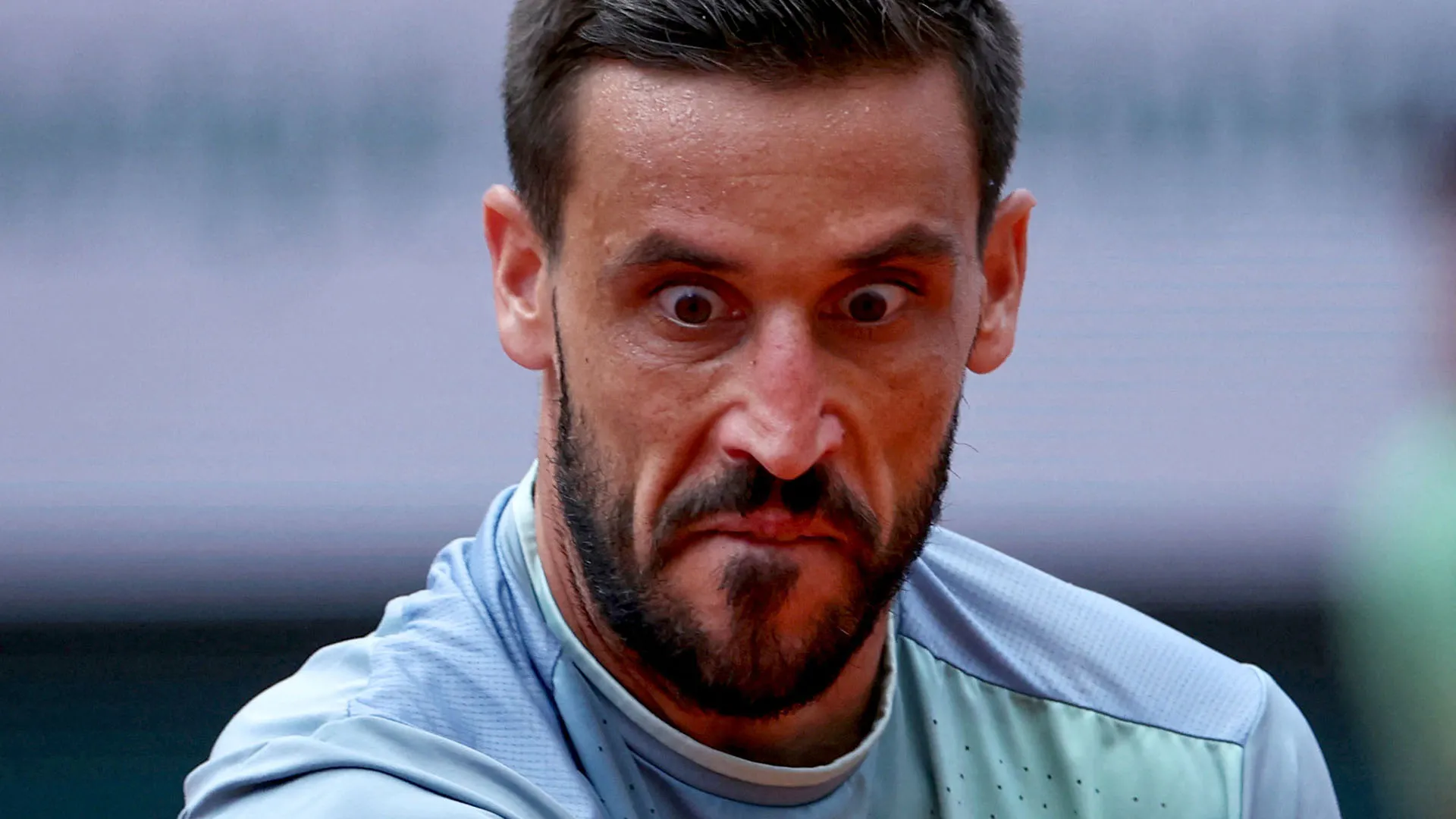 Dzumhur sul punteggio di 5-4, 40-30 ha messo a segno il match point e ha vinto la partita, ma non ha esultato