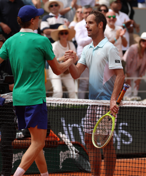 Roland Garros: Sinner batte Gasquet nella sua ultima partita della carriera