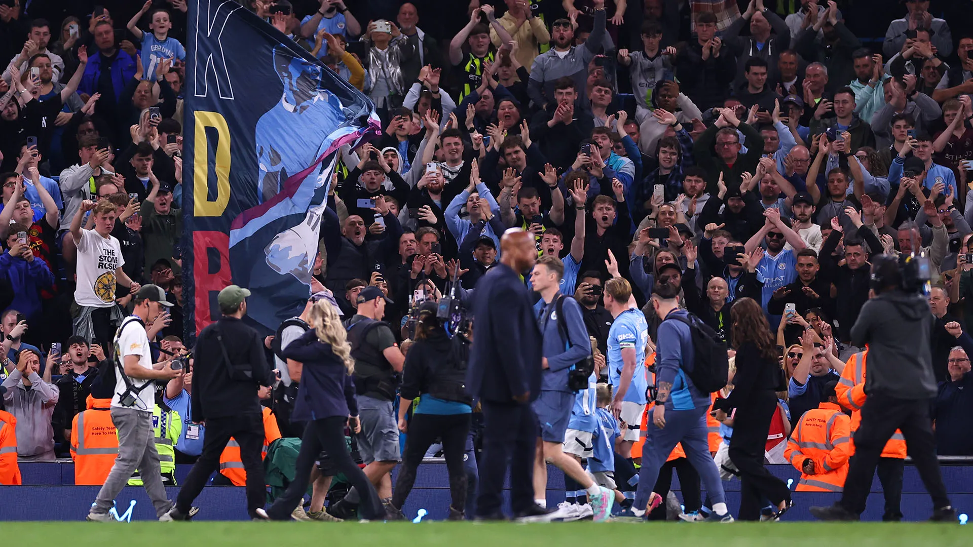 Grandissima emozione per Kevin De Bruyne e per i tifosi del Manchester City