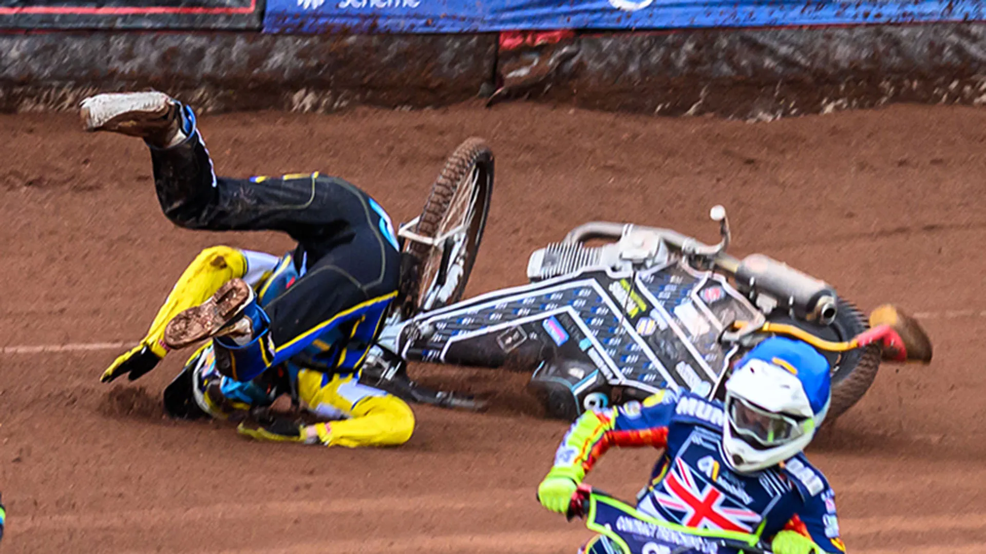 Al Peugeot Ashfield Stadium di Glasgow, Wahlquist ha perso il controllo della sua moto
