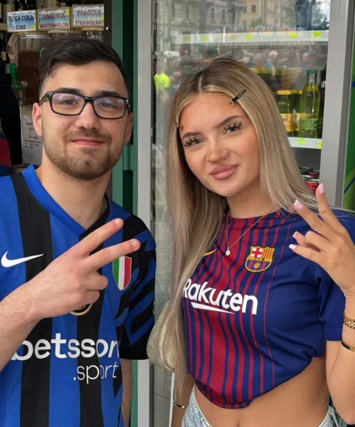 I tifosi del Barcellona invadono Milano in vista dell’Inter: le foto