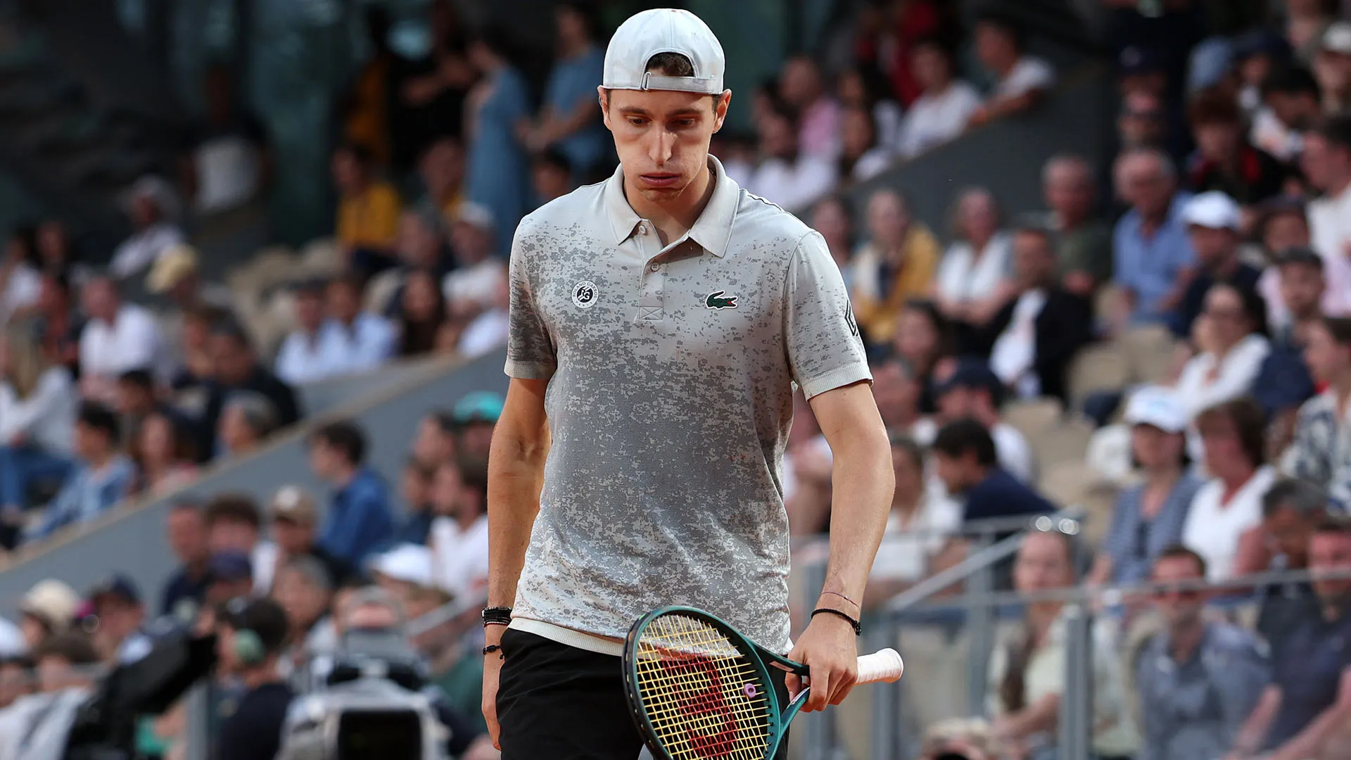 Nel secondo set Ugo Humbert ha dato forfait sul 4-4

