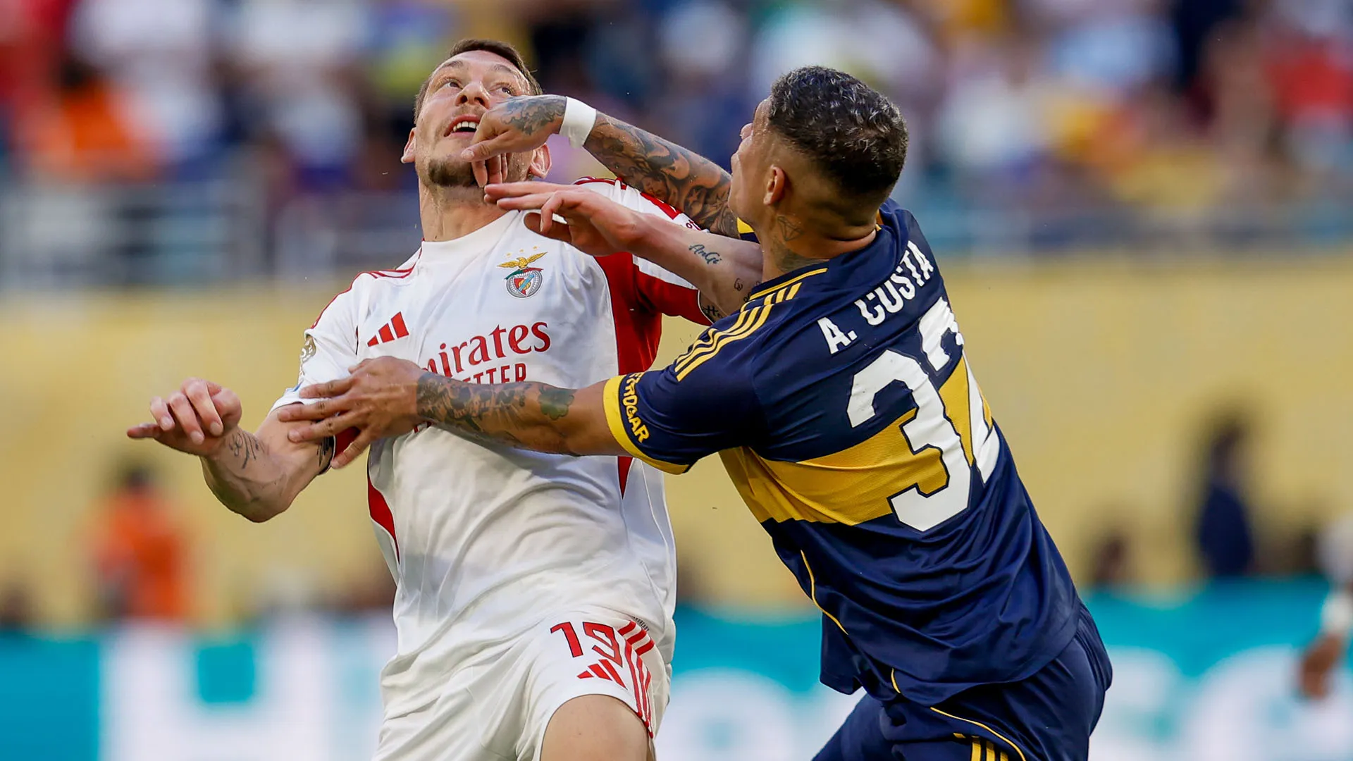 L'attaccante italiano è entrato in campo nel secondo tempo della partita contro il Boca Juniors