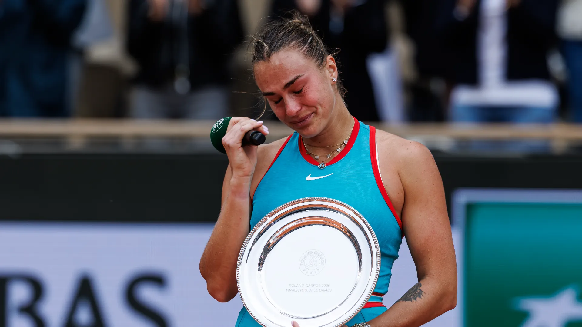 Al termine del match la Sabalenka era distrutta ed è scoppiata in lacrime
