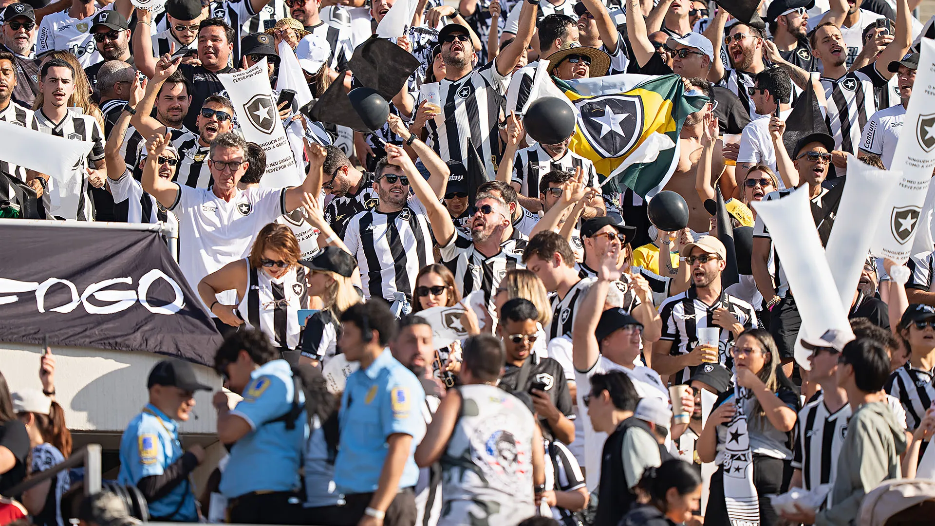 Grande tifo da parte dei fan del Botafogo