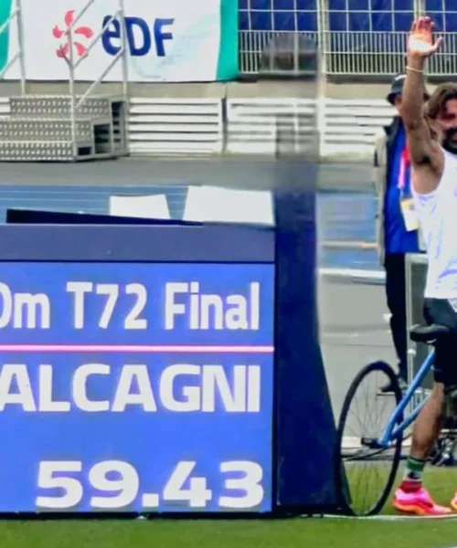 Carlo Calcagni, nuovo record mondiale dei 400 metri categoria T72