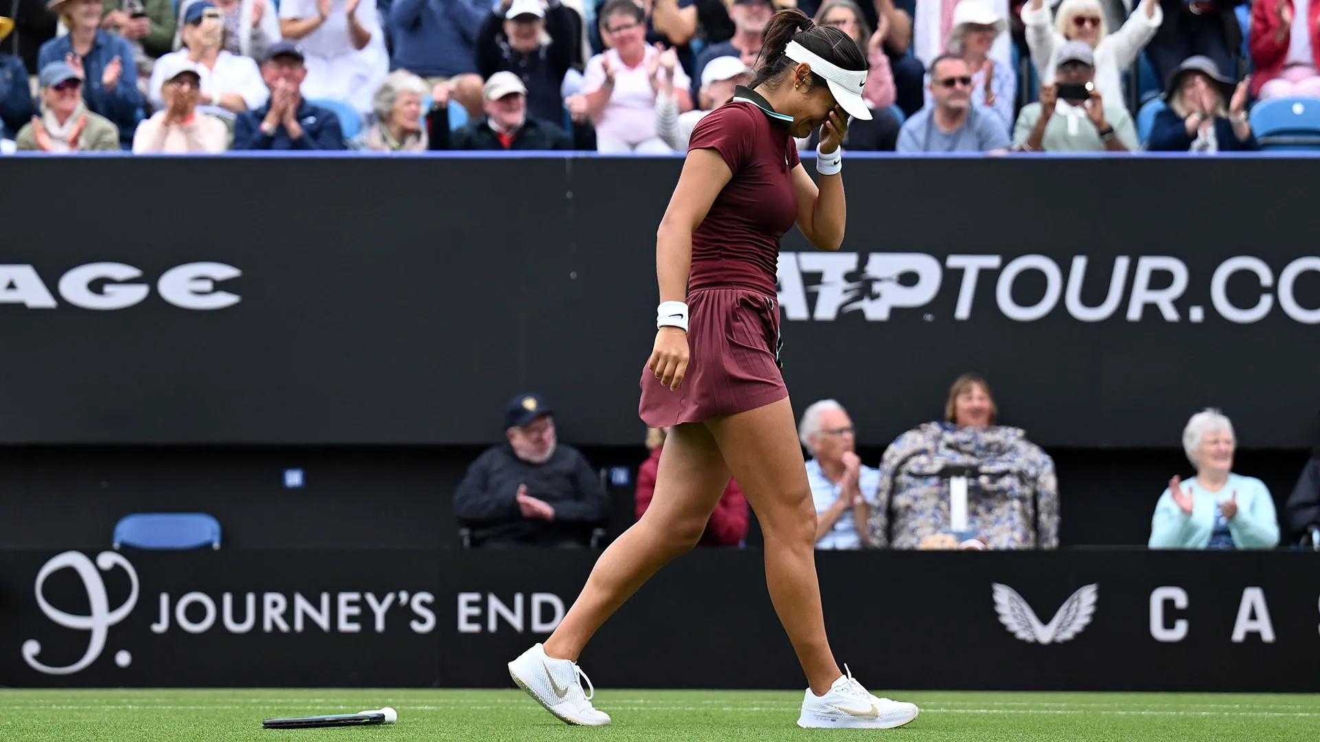La campionessa non è riuscita a trattenere l'emozione dopo il match contro Ann Li
