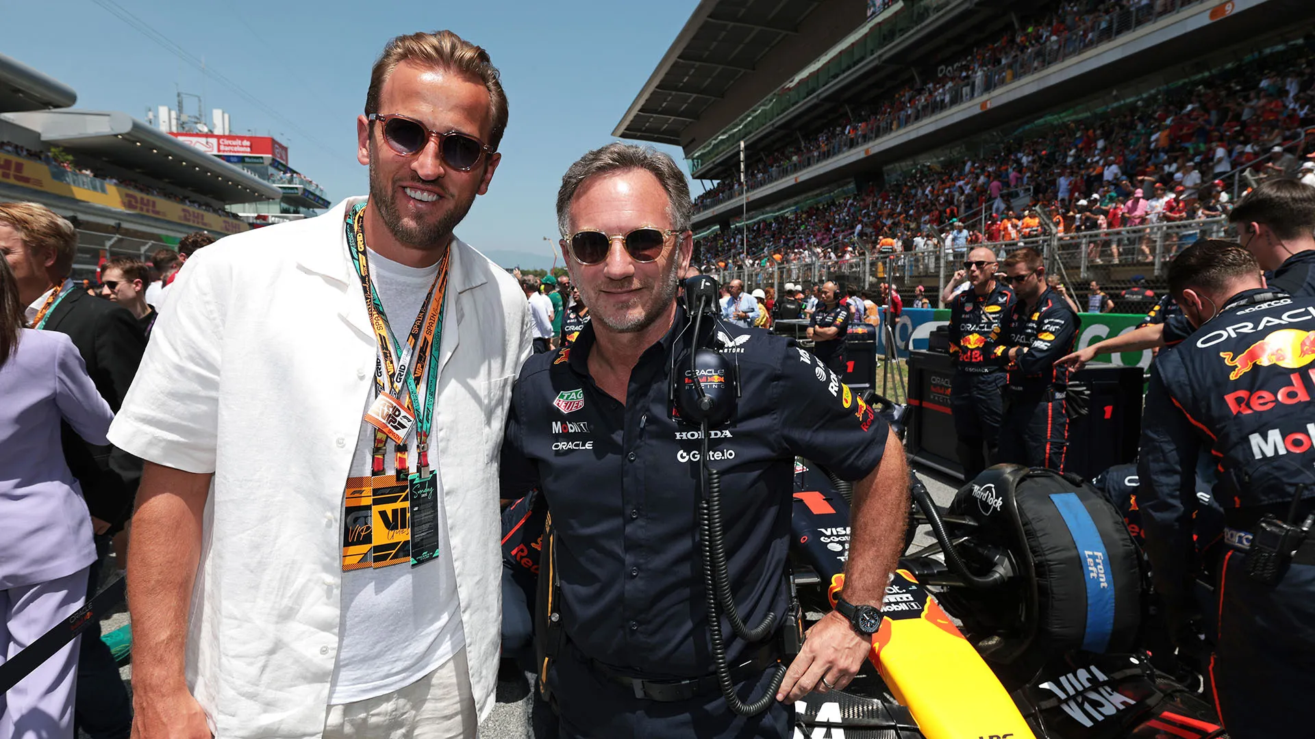 Christian Horner ha posato volentieri con Harry Kane