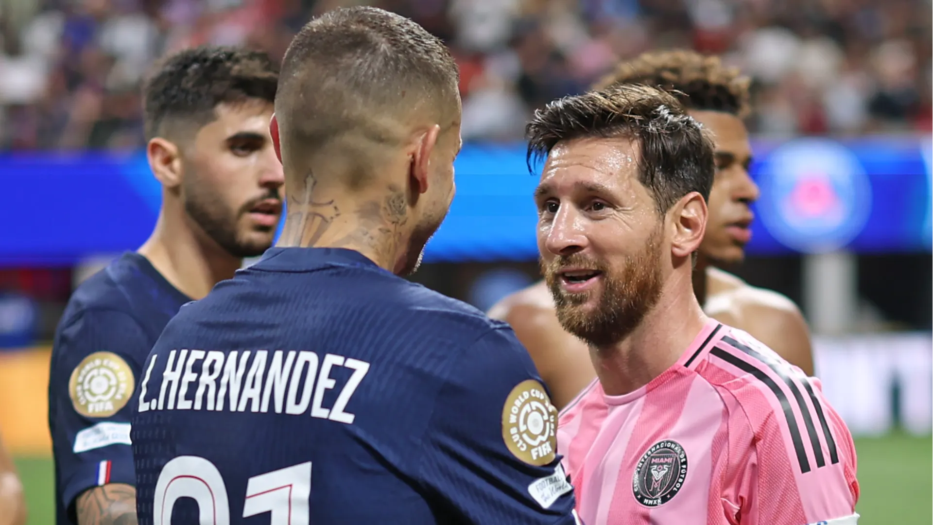 Lucas Hernandez ha scambiato una battuta con Leo