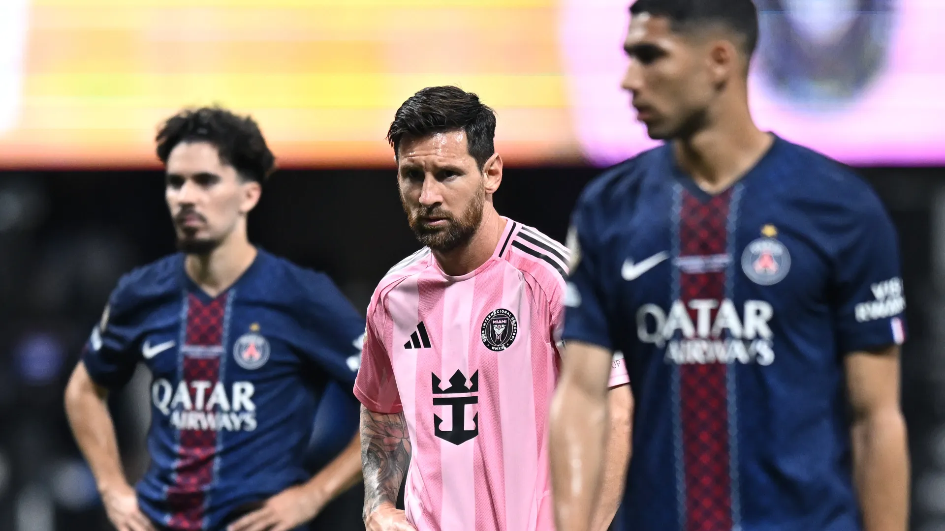 Lionel Messi non ha potuto fare nulla per colmare l'evidente divario tra le due squadre