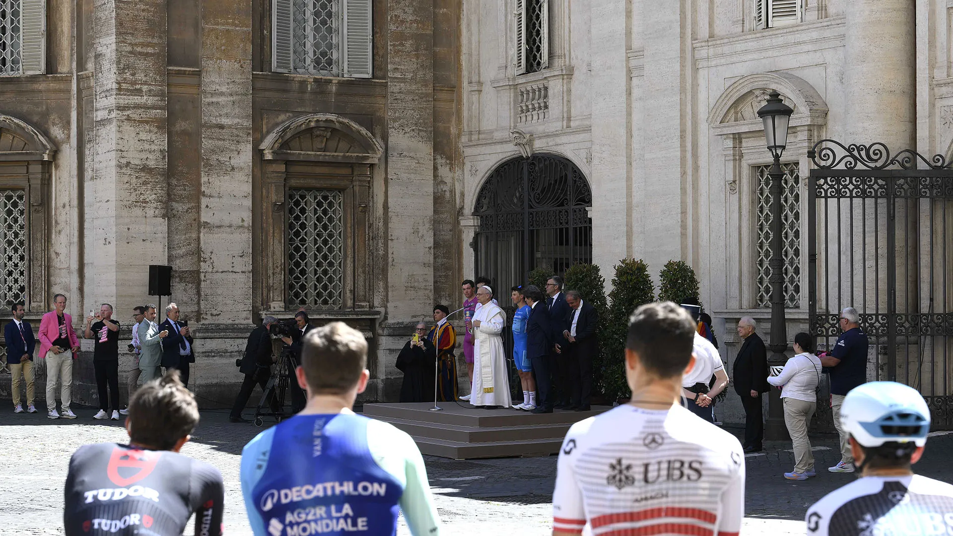 Tutti i ciclisti erano molto emozionati