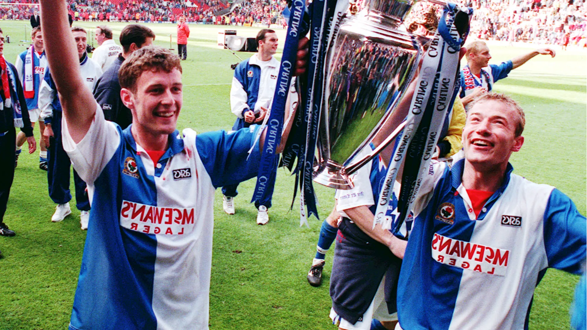 Alan Shearer e Chris Sutton (Blackburn 1994-1996): coppia decisiva per la vittoria del titolo di Premier League nel 1995
