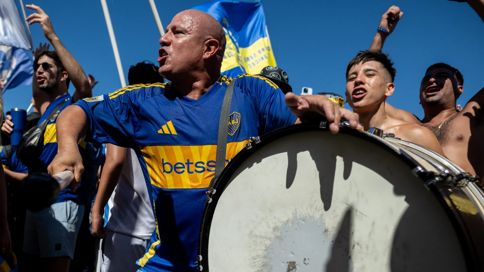 C'erano migliaia di tifosi del Boca Juniors in spiaggia