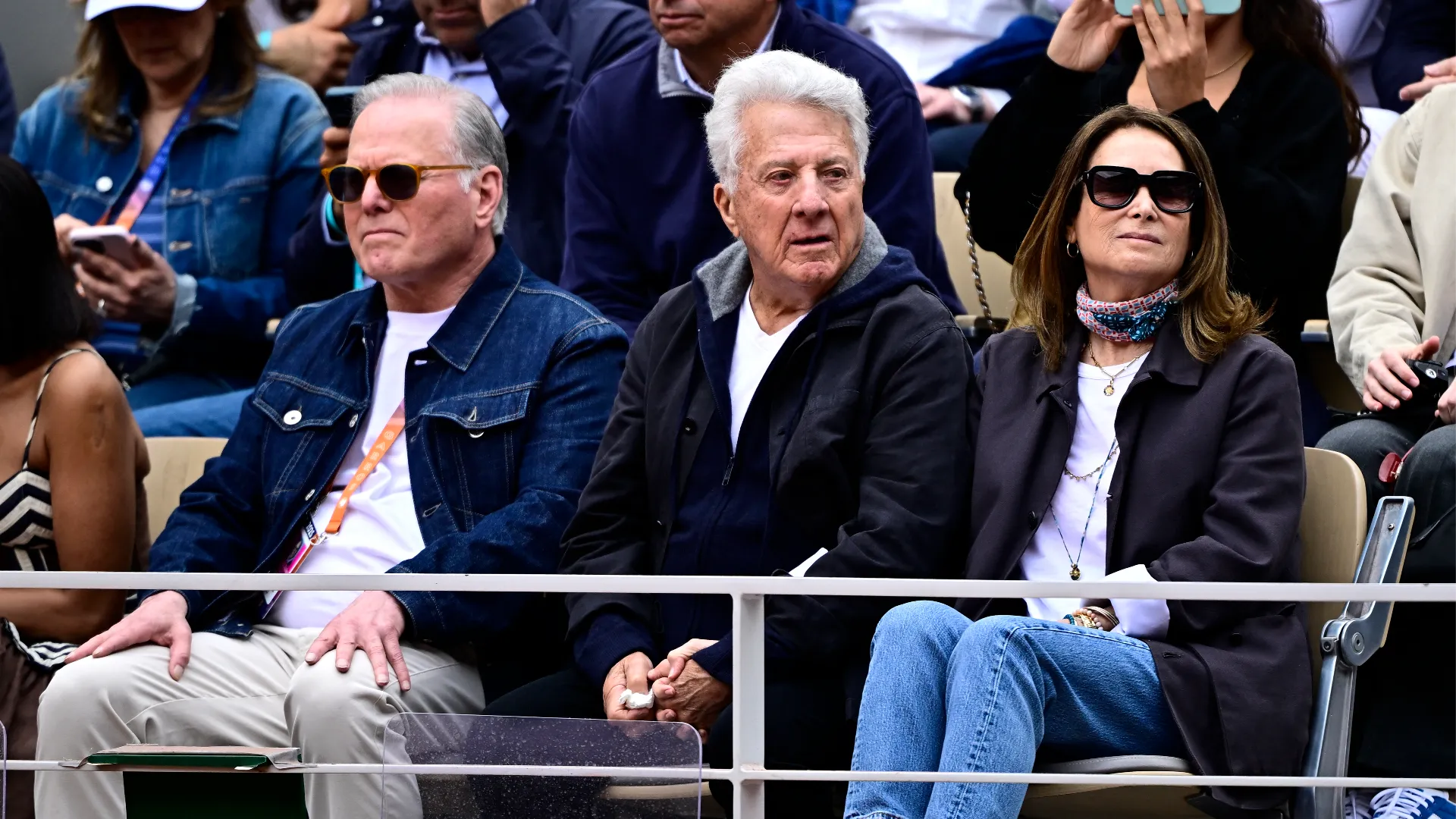 Il celebre attore Dustin Hoffman con la moglie