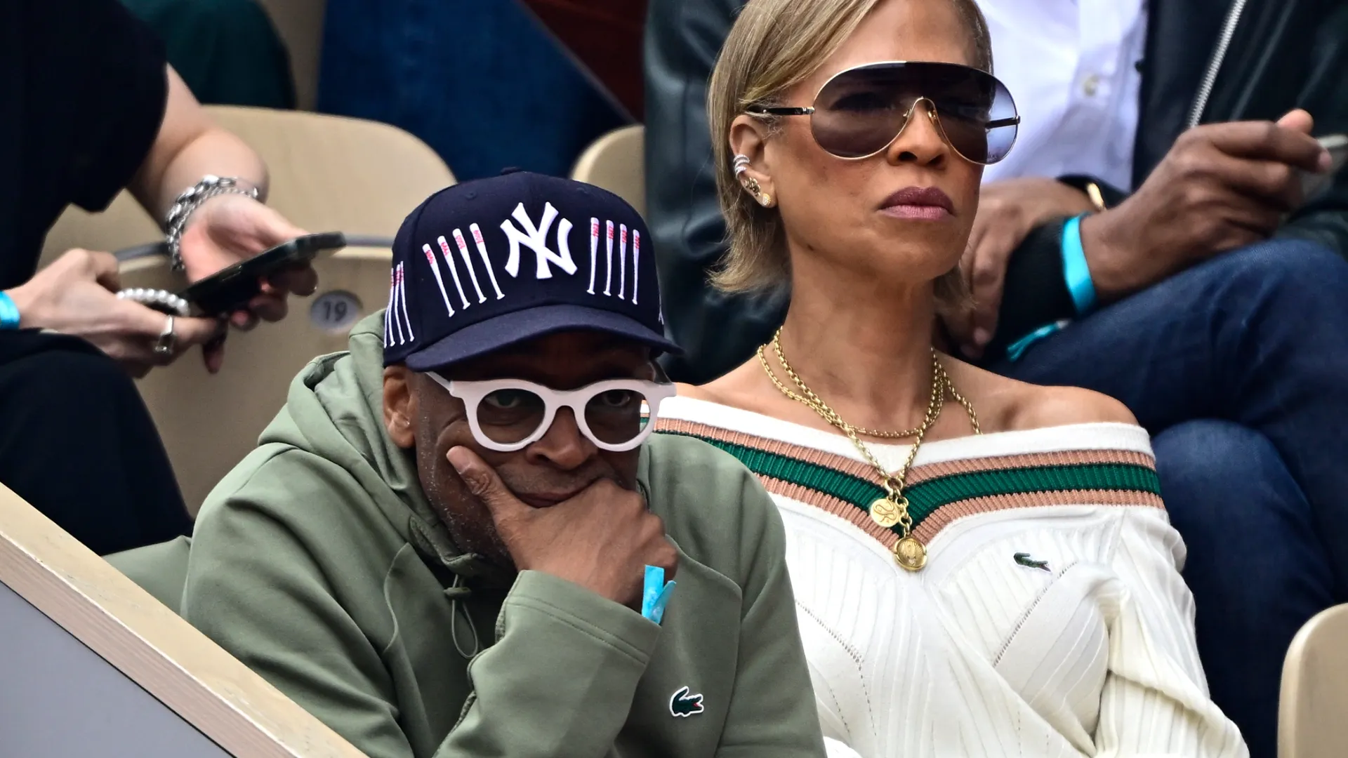 Nel pubblico c'era Spike Lee, insieme alla moglie Tonya Lewis Lee