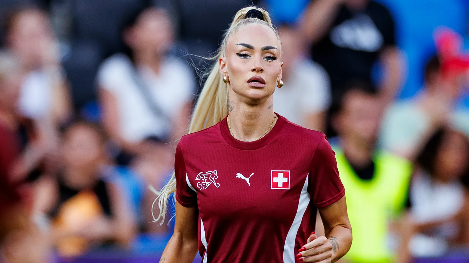 Alisha Lehmann spettatrice di lusso
