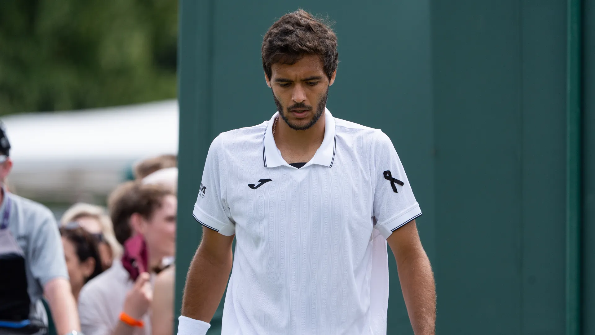 A Wimbledon Francisco Cabral ha deciso di indossare un nastro nero per omaggiare Diogo Jota
