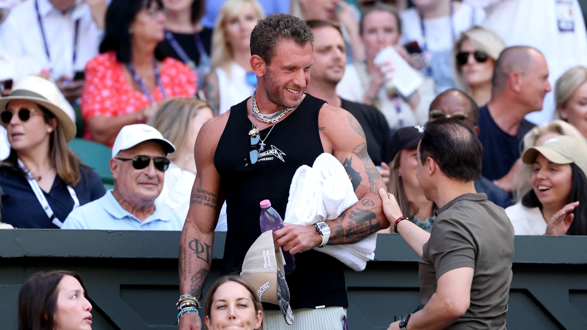 L'imprenditore ed ex pilota di origine greca non manca mai un match della tennista bielorussa