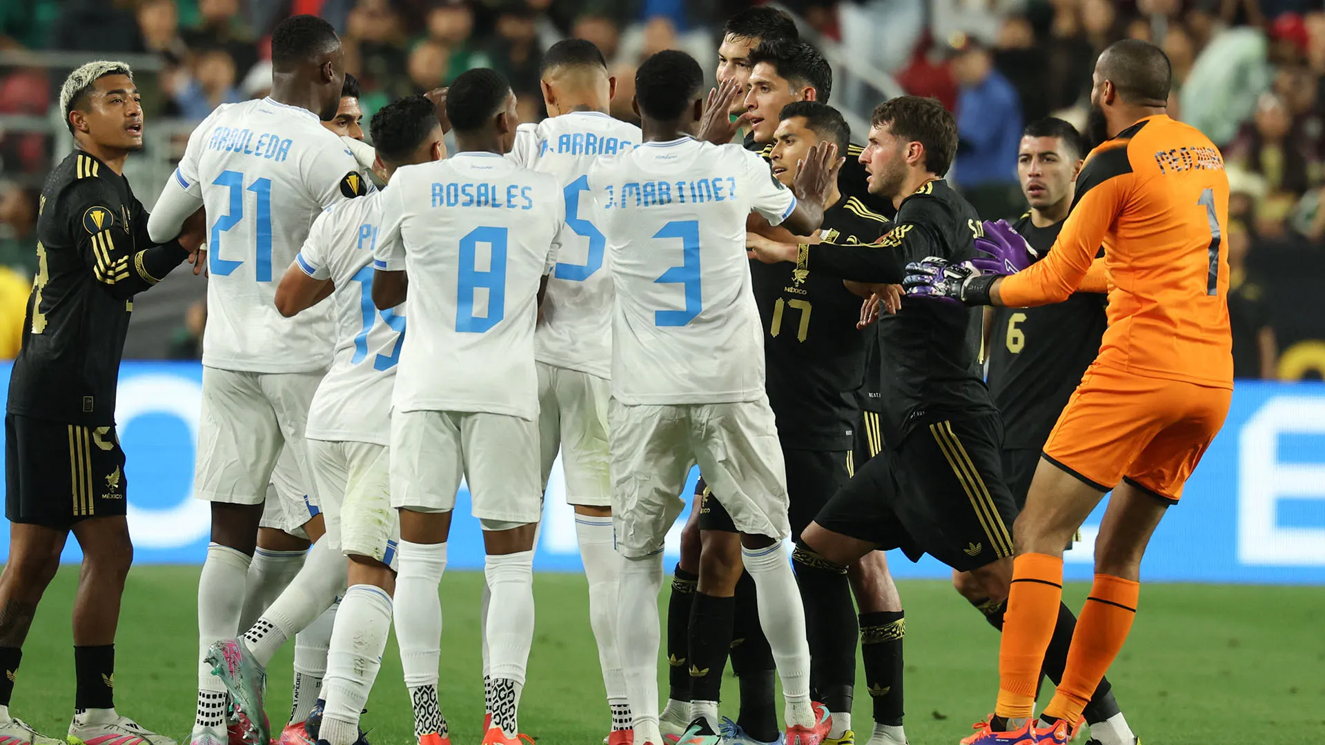 La situazione è degenerata e sono intervenuti diversi calciatori di entrambe le squadre