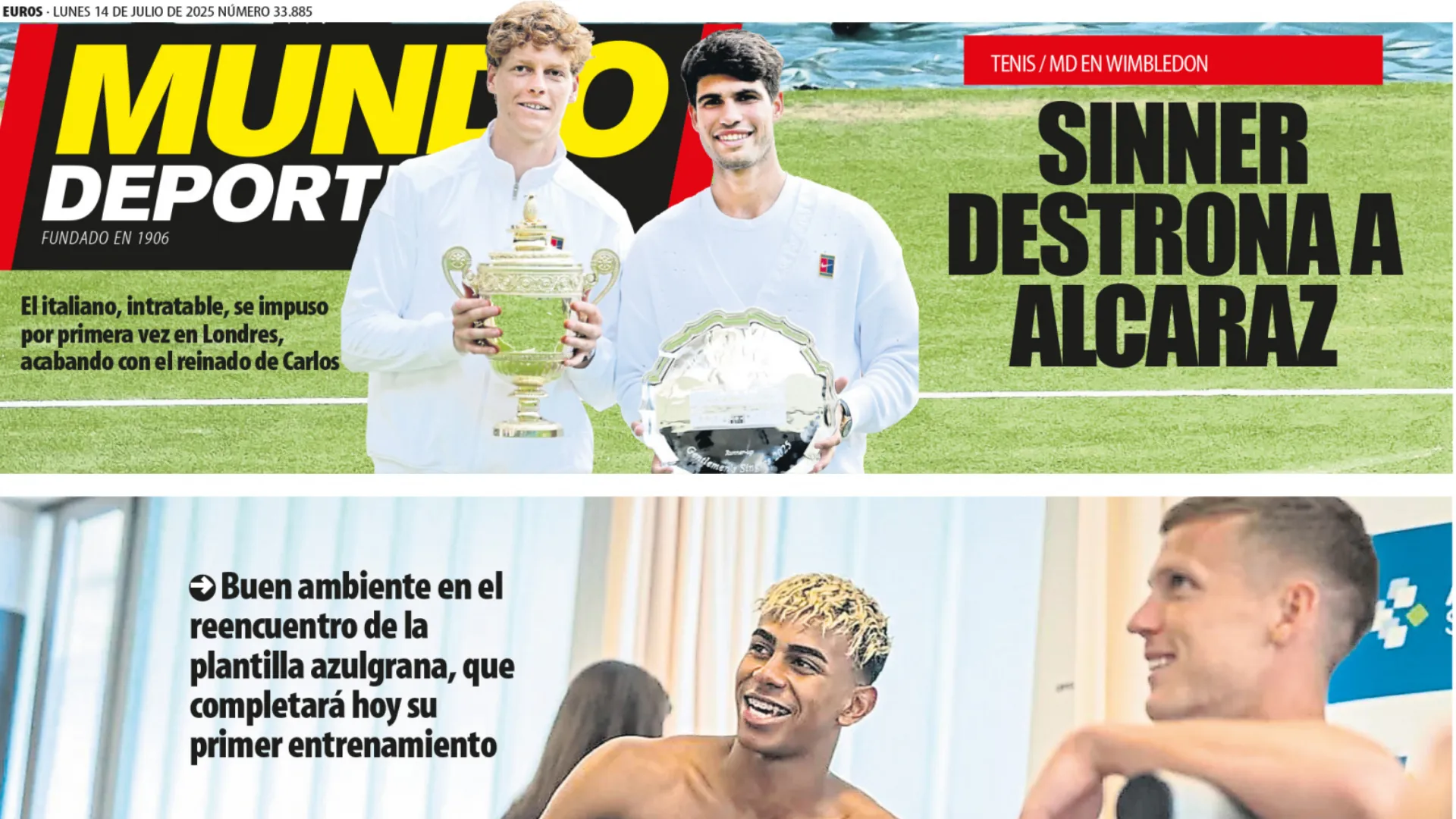"Sinner distrugge Alcaraz", titola il Mundo Deportivo