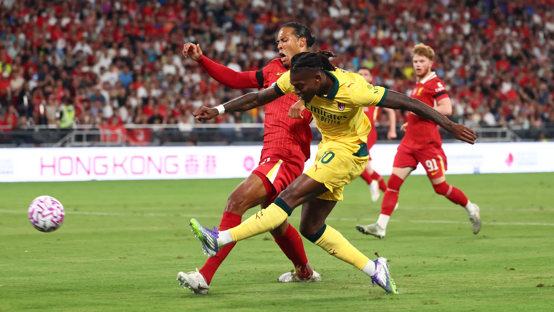 Il campione portoghese ha segnato al decimo minuto dell'amichevole tra Liverpool e Milan
