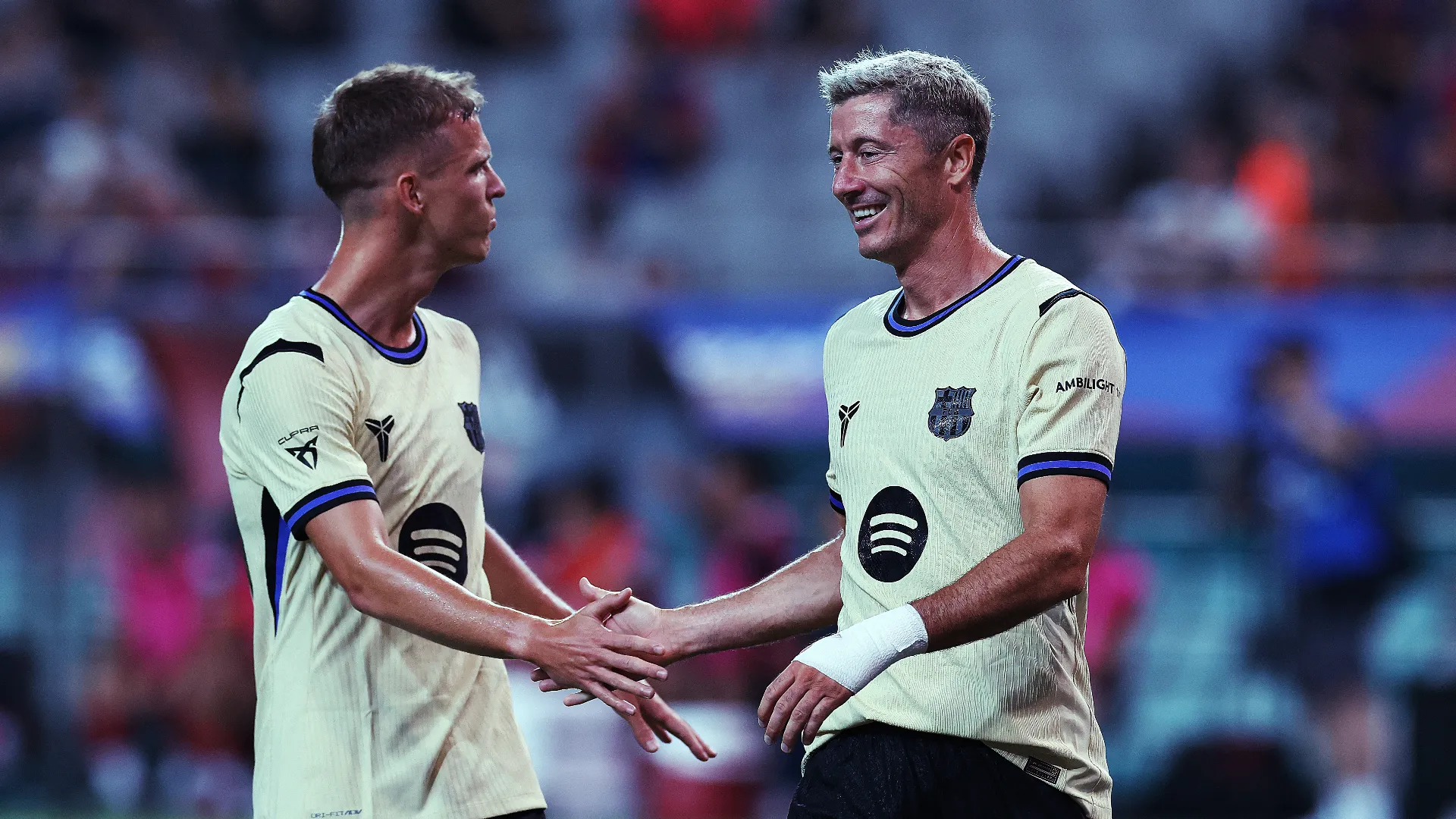 Robert Lewandowski ha aperto le marcature al minuto 8
