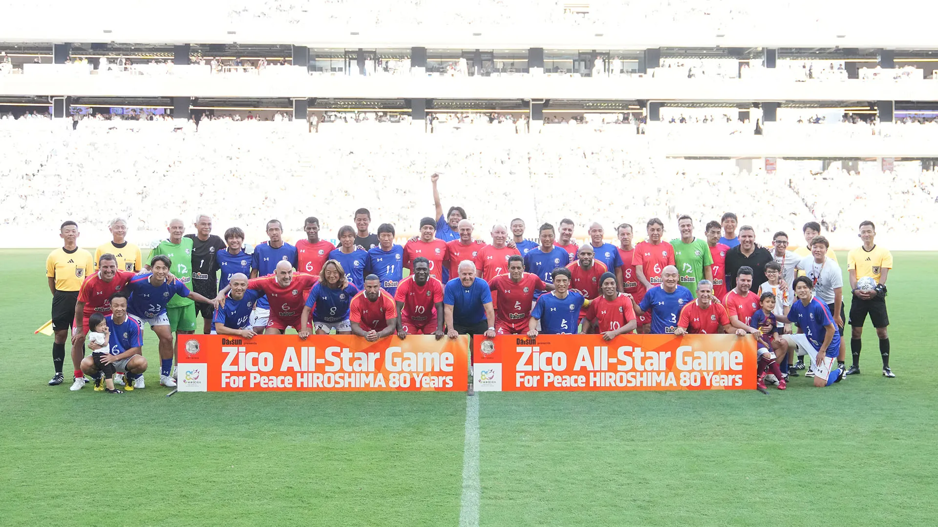 A Hiroshima si è tenuta la prima edizione internazionale del Zico All-Star Game For Peace