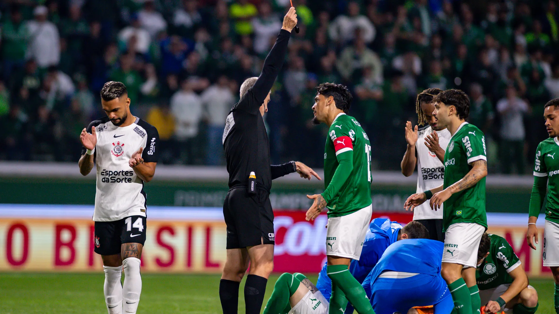 La partita tra Palmeiras e Corinthians è durata appena 15 minuti per Anibal Moreno
