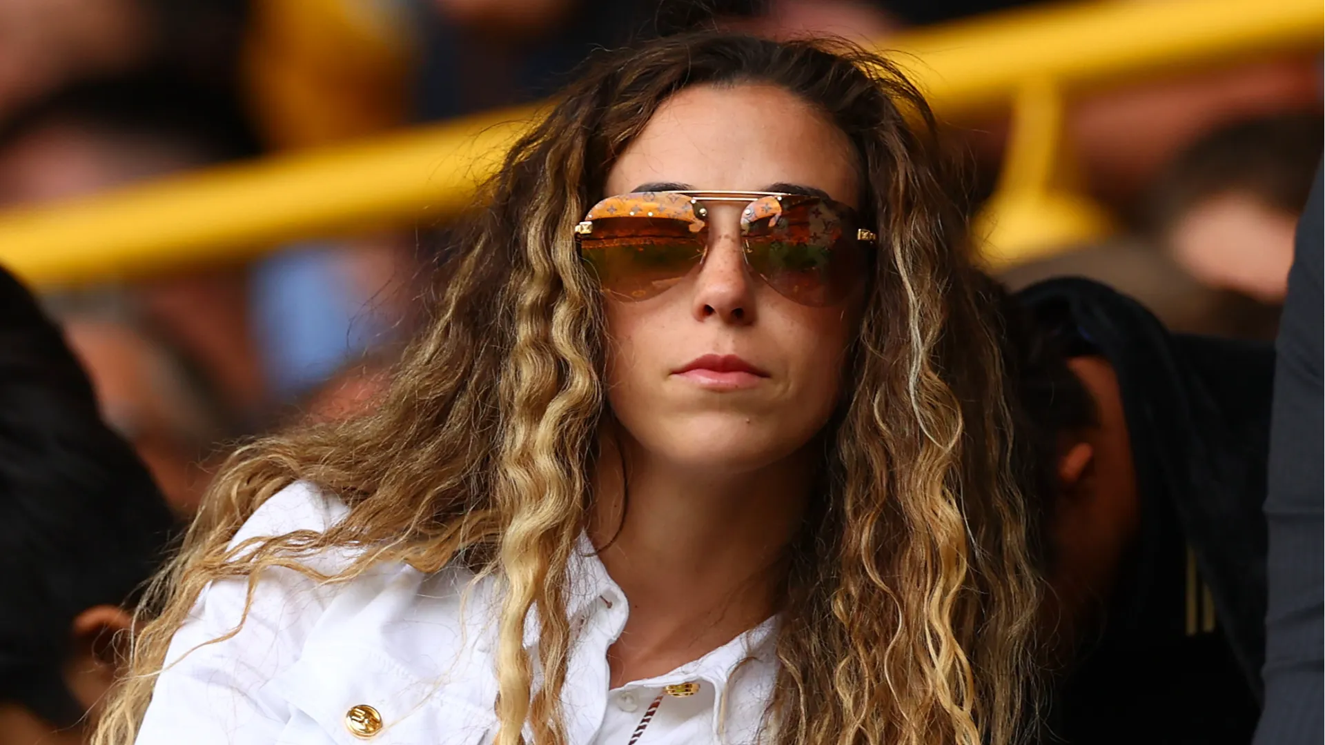 Sugli spalti c'era anche Rute Cardoso, moglie di Diogo Jota
