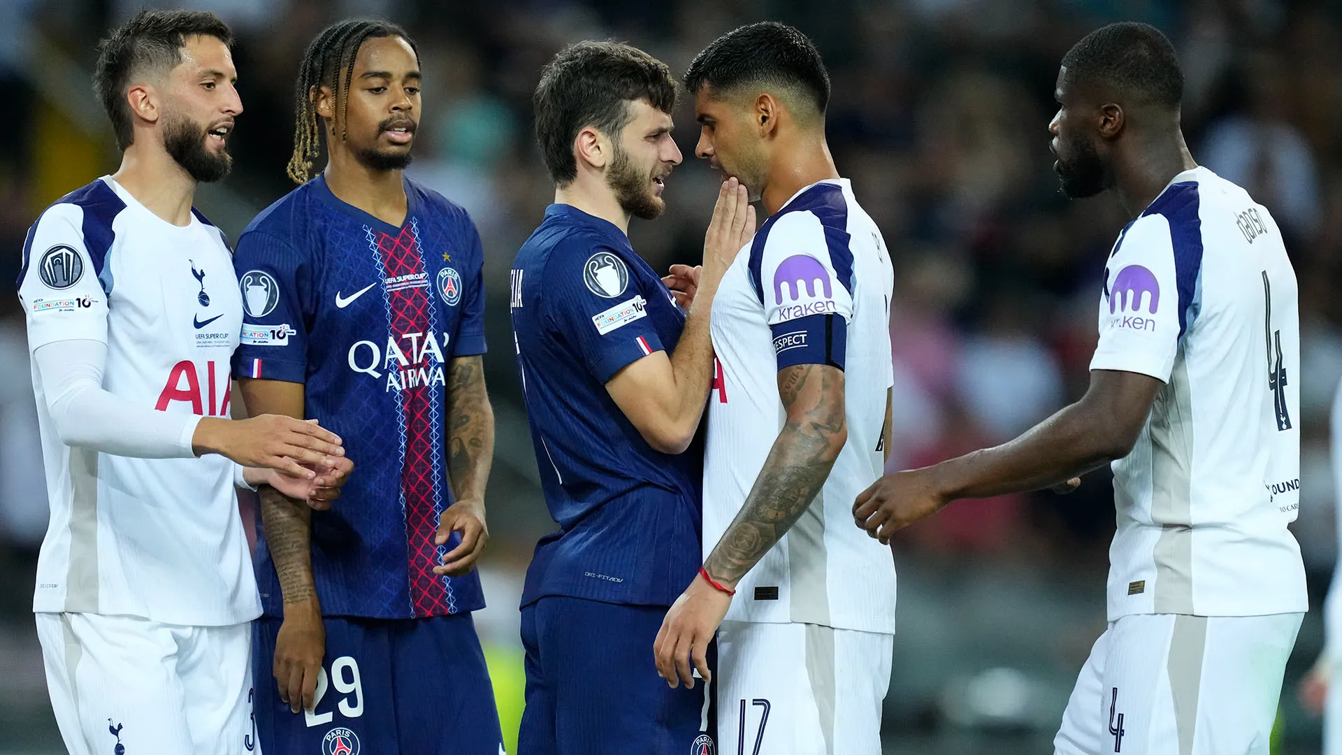 Alta tensione durante la Supercoppa UEFA disputata mercoledì sera