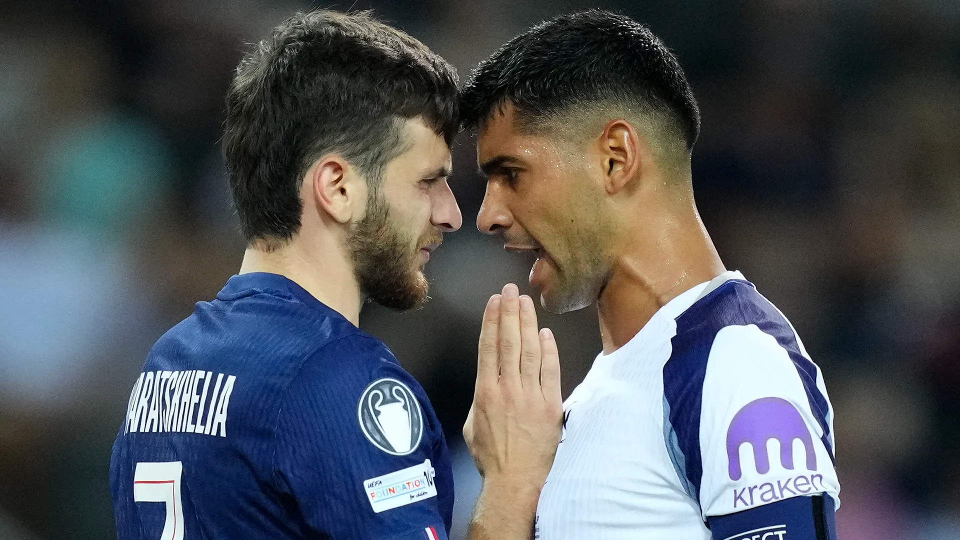 Cristian Romero contro Khvicha Kvaratskhelia