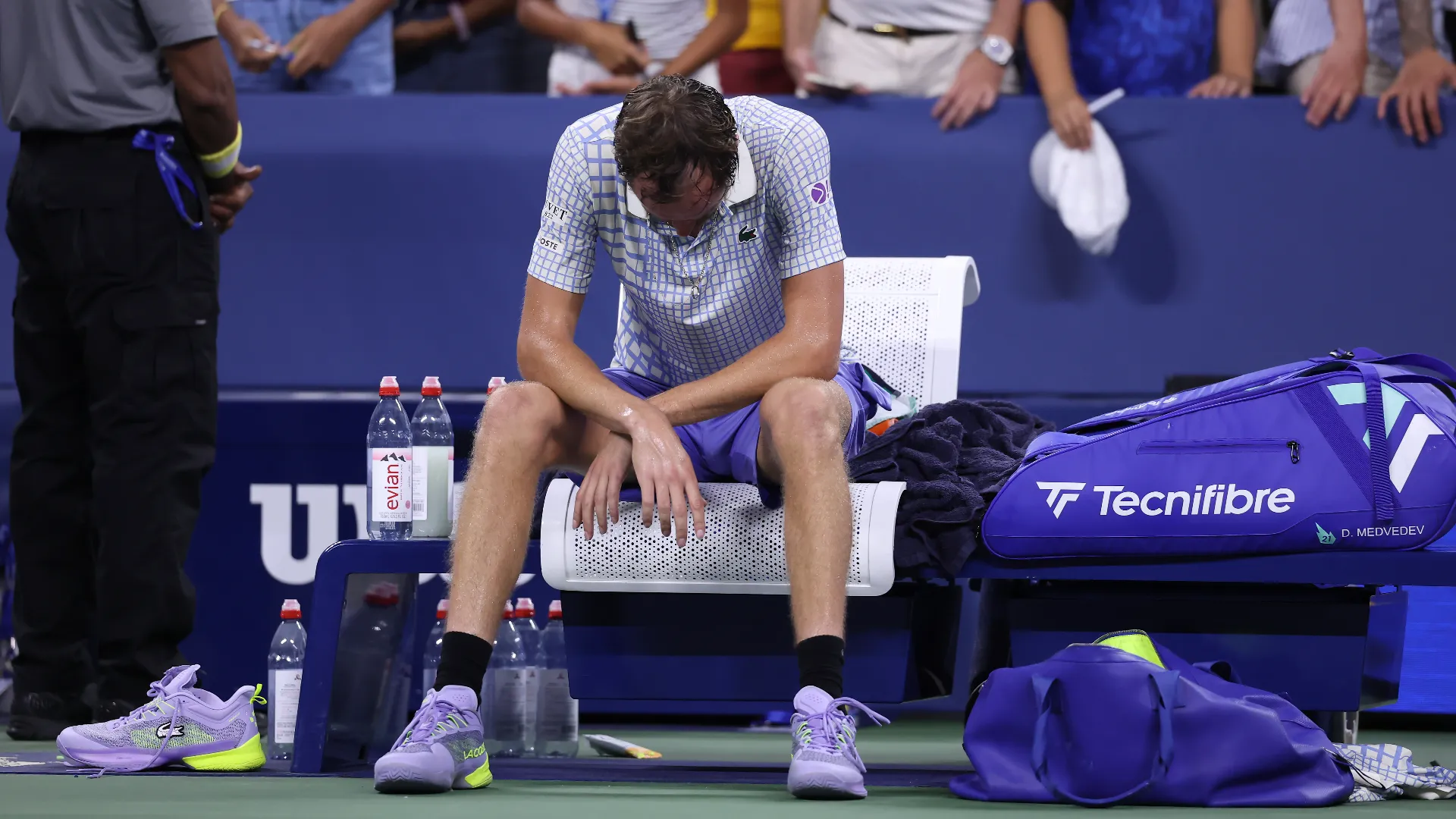Il tennista russo ha perso al primo turno degli US Open contro il francese Benjamin Bonzi