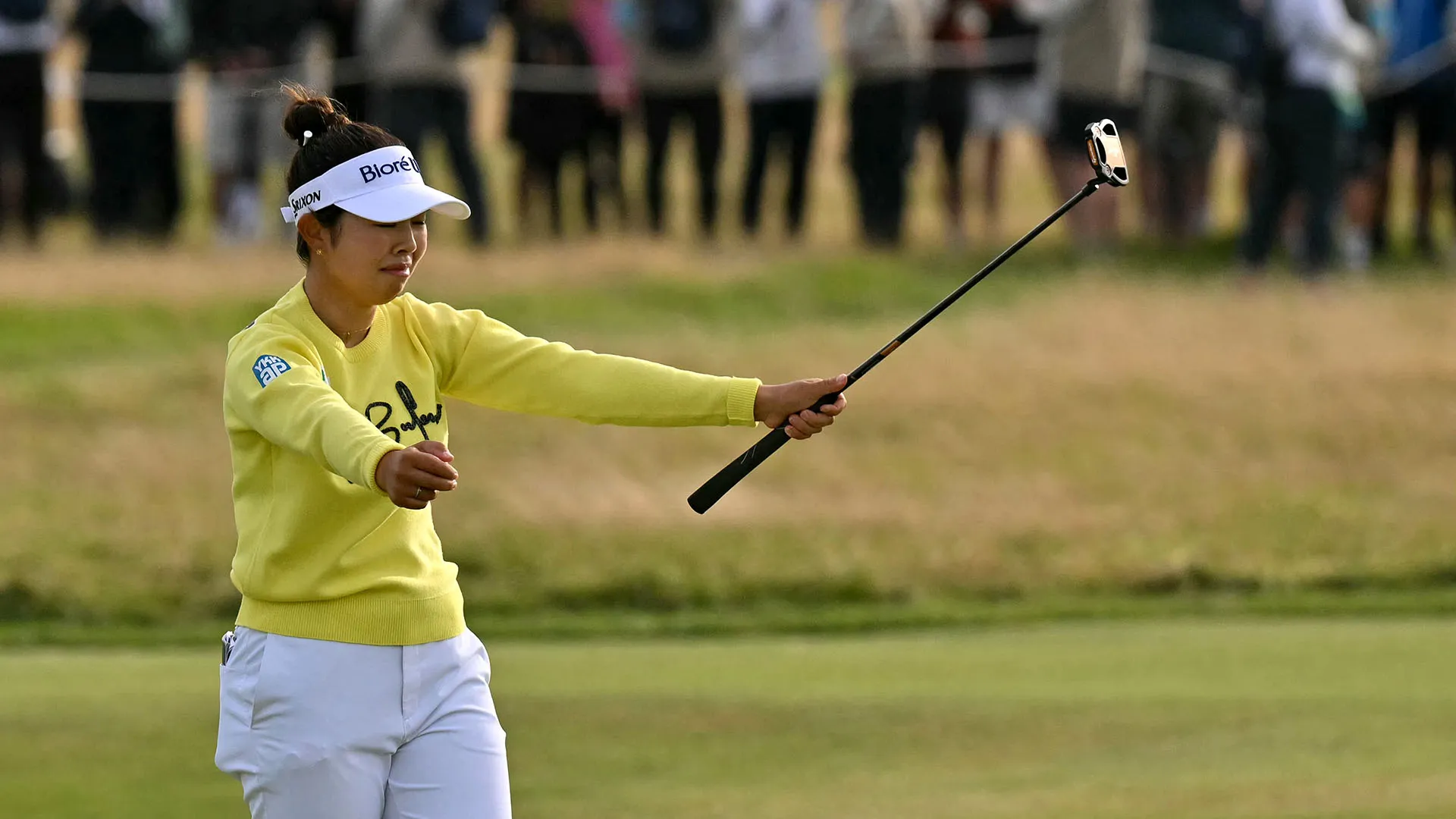 La golfista giapponese ha vinto il British Open femminile che si è tenuto in Galles, grazie a una prestazione straordinaria