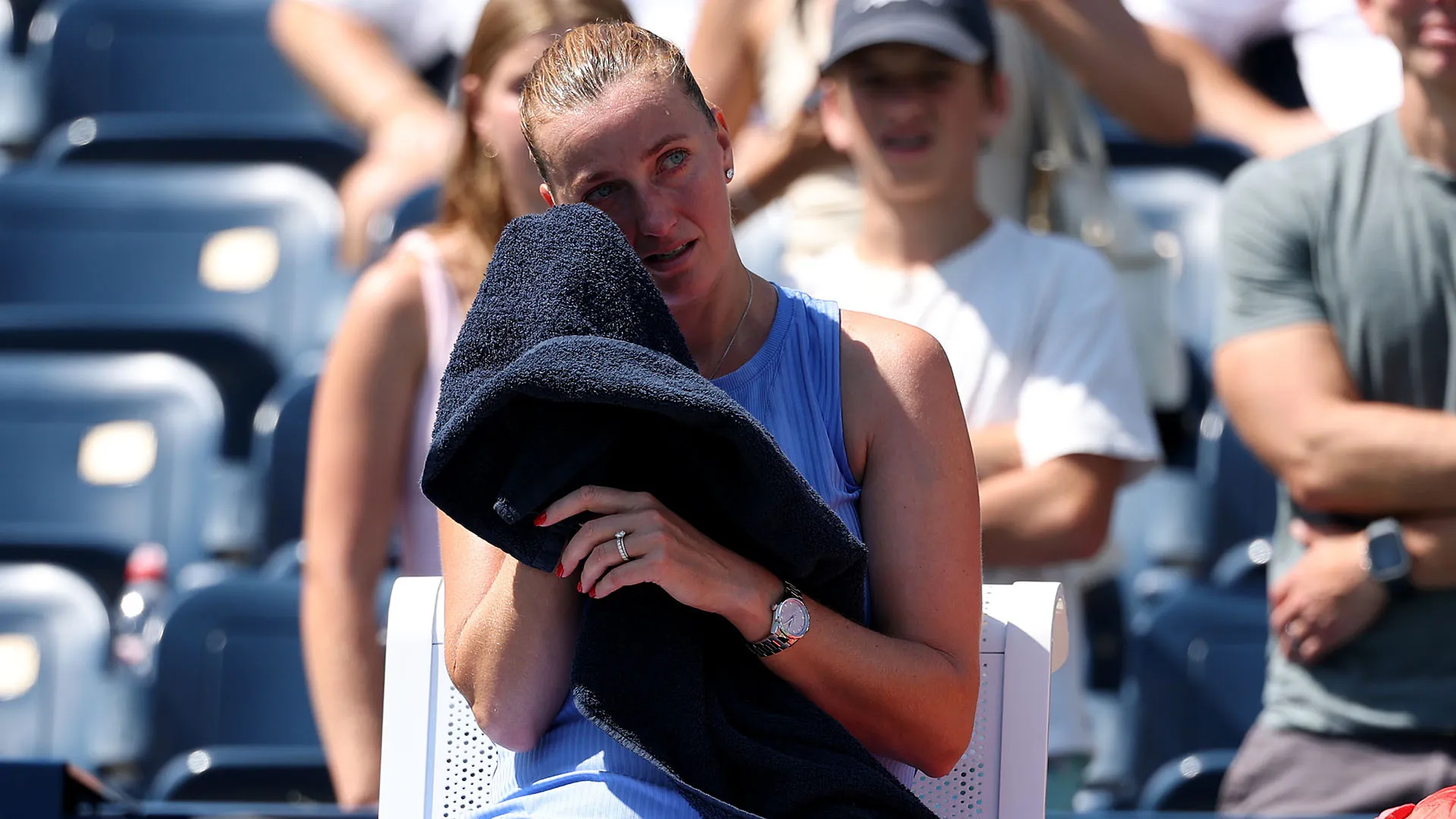 Kvitova ha salutato il pubblico tra le lacrime