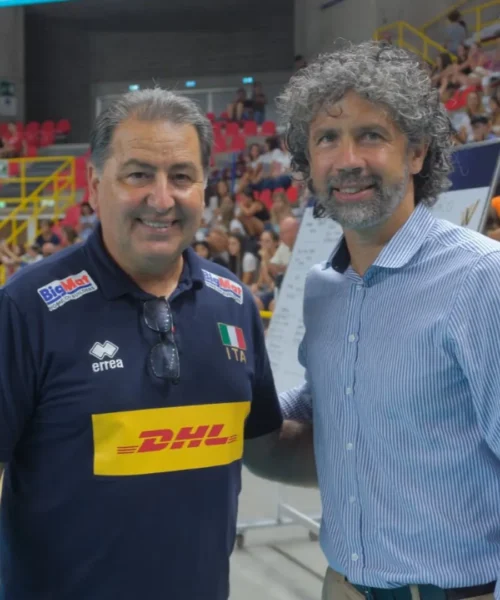 Italvolley, durante l’allenamento spunta Damiano Tommasi