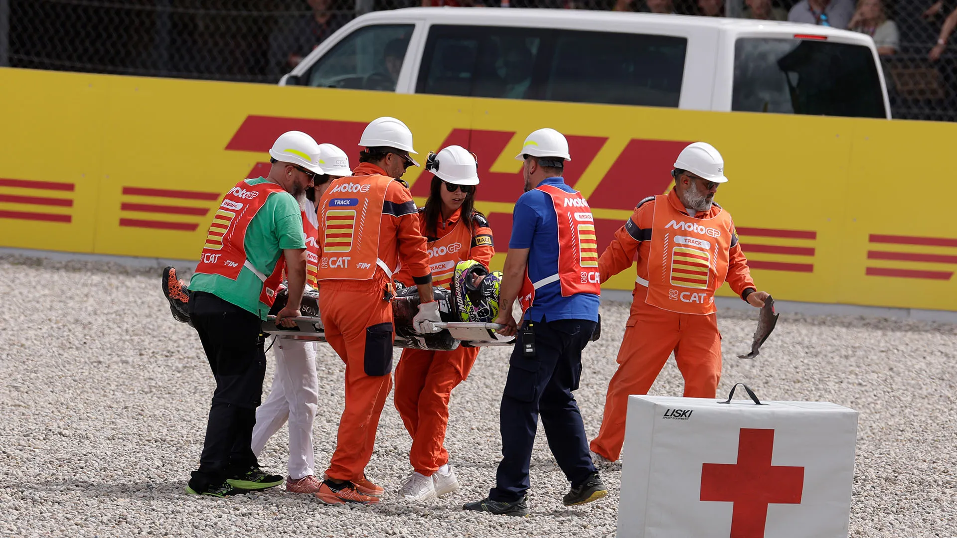 Canet è stato trasferito al centro medico del circuito