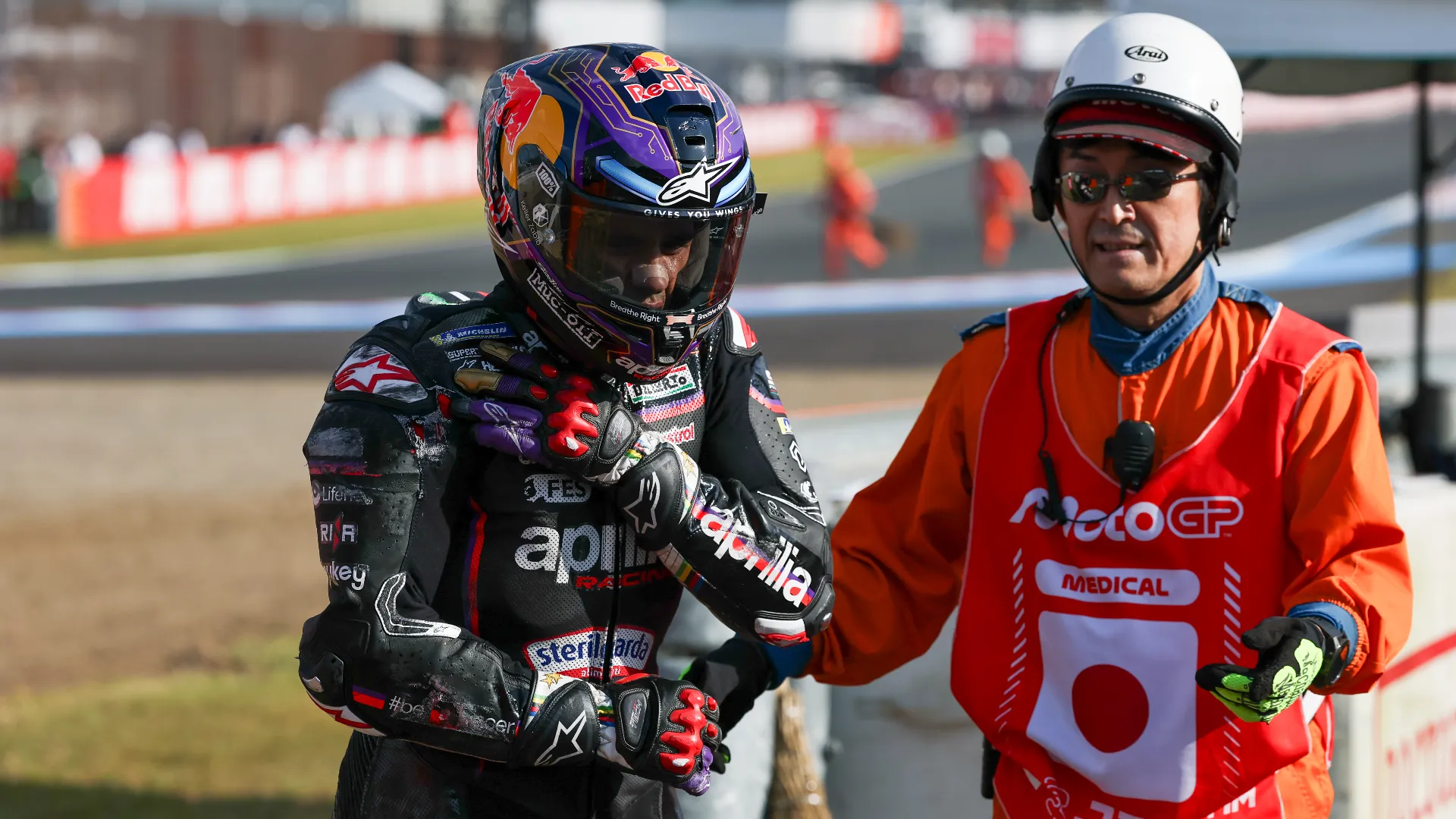 Ha commesso un errore in staccata alla prima curva della Sprint Race del Giappone ed è finito a terra
