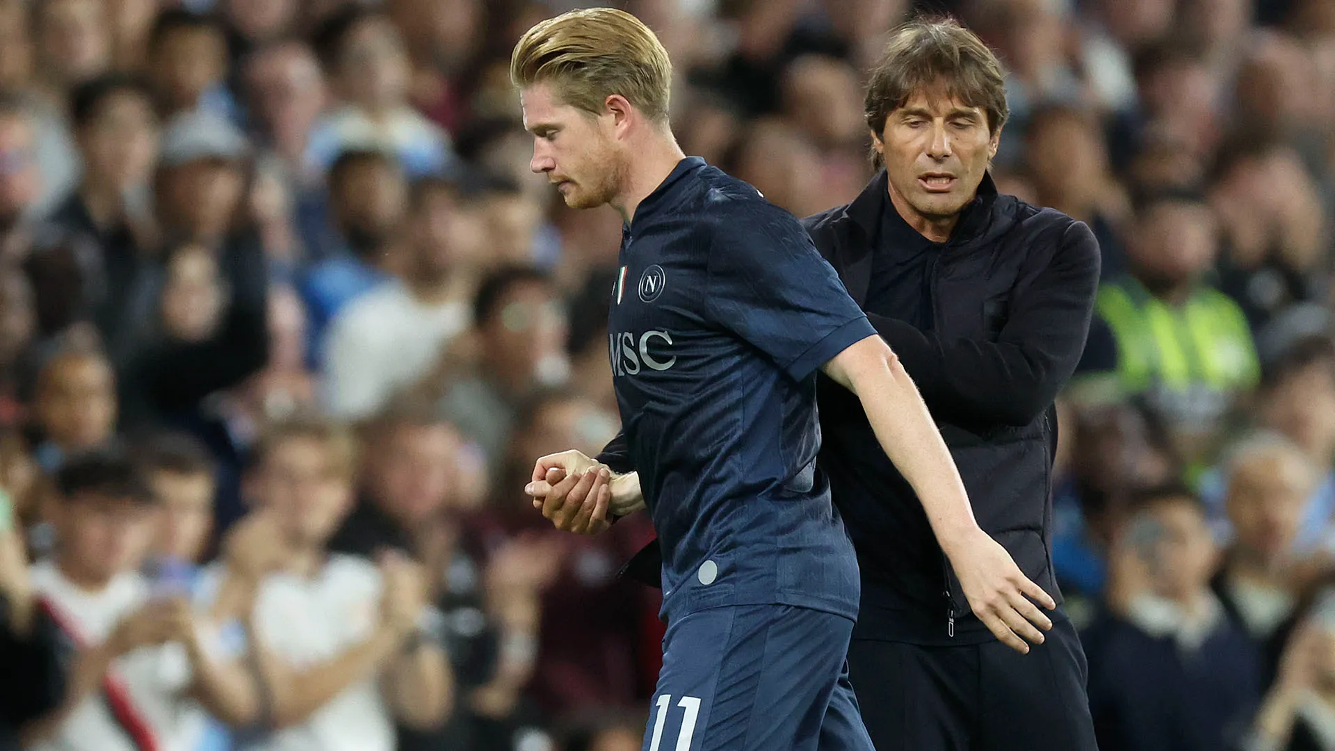 Napoli: Kevin De Bruyne polemico, Antonio Conte replica secco