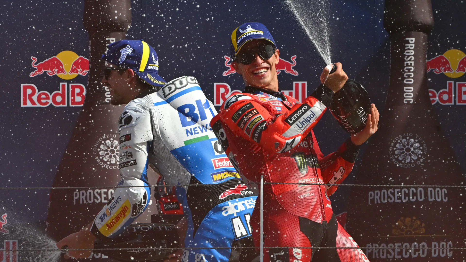 Sul podio Marc Marquez è stato apertamente fischiato dai tifosi della Ducati