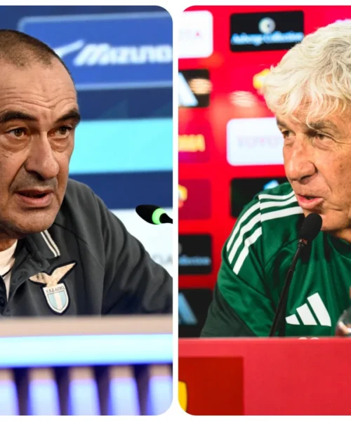 Lazio-Roma: Maurizio Sarri non la pensa come Gian Piero Gasperini